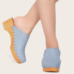 Chunky Heeled Mule Pumps Newgew