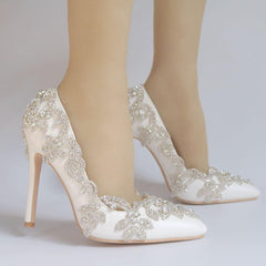 Sexy Rhinestones Pointed Toe Heels Newgew
