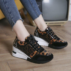 Sequin Cutout Wedge Heel Sneakers Newgew