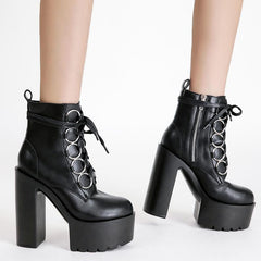 Halloween High Heeled Waterproof Platform Padded Boots Newgew