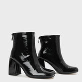 British Style Chunky Square Toe Mid-calf Boots Newgew