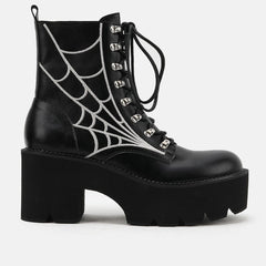 Halloween Chain Thick Soled Waterproof Platform Thick High Heel Boots Newgew