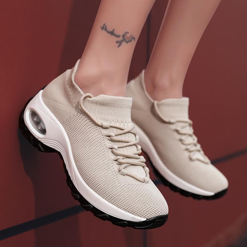 Front Lace-up Fly Knit Sneakers Newgew