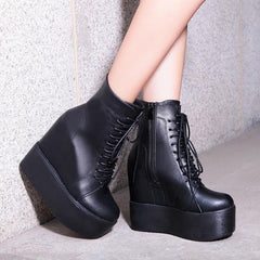 Slope Heeled Height Increase Boots Newgew