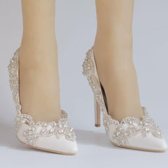 Sexy Rhinestones Pointed Toe Heels Newgew