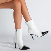 High Heeled Side Zipper Short Boots Newgew