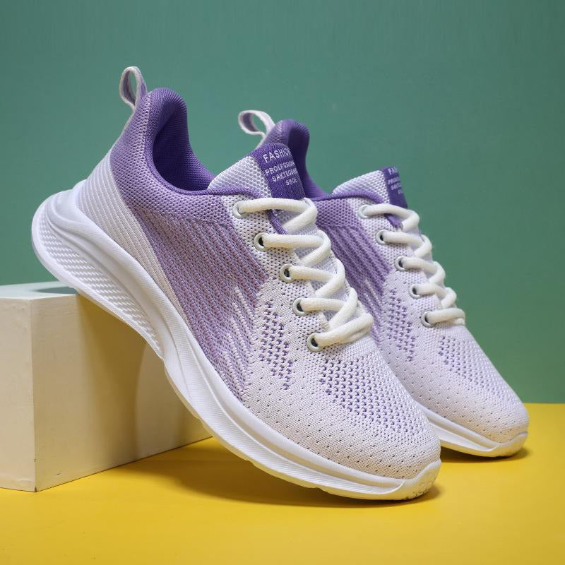 Front Lace-up Fly Knit Sneakers Newgew