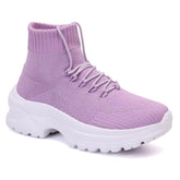 Front Lace-up Fly Knit Sneakers Newgew