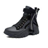 Side Zip Lace-up Sport Boots Zipper Detail Sport Boots Newgew