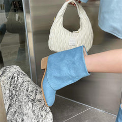 Ruffled Sleeve Linen Boots Newgew