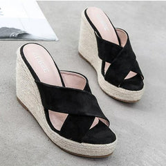 Minimalist Wedge Slide Sandals Newgew