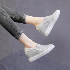 Rhinestone Wedge Sneakers Newgew
