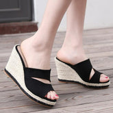 Minimalist Wedge Slide Sandals Newgew