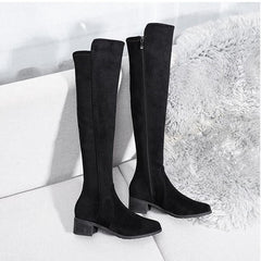Long Tube Flat Side Zip Boots Newgew