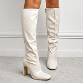 Square-toe Side Zip Boots Newgew
