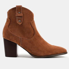 Thick Heeled Side Zipper Short Boots Newgew