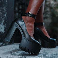 Waterproof Platform Thick High Heels Newgew