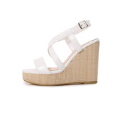 Crossover strap Buckled Sandals Newgew
