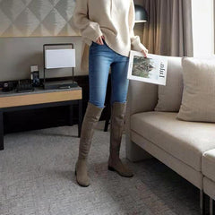 Long Tube Flat Side Zip Boots Newgew