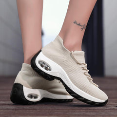 Front Lace-up Fly Knit Sneakers Newgew