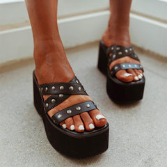 Rivet Elements Thick Soled Sandals Newgew