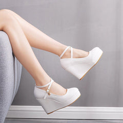 Cross Strap Waterproof Wedge Newgew