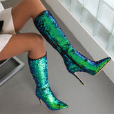 Haven Stiletto Heel Sequin Boots Newgew