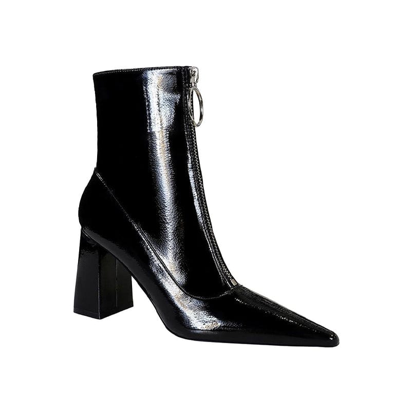 Simple Thick Heeled Boots Newgew