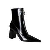 Simple Thick Heeled Boots Newgew