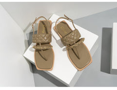 Rivet Chain Flat Sandals Newgew
