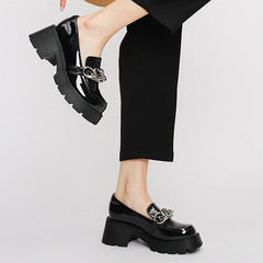 Wild Thick Heeled Loafers Newgew