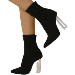 Crystal Thick Heel Boots Newgew