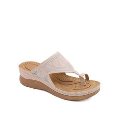 Vacation Embroidery Wedges Sandals Newgew-AL