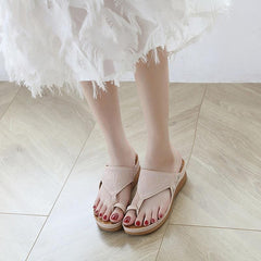 Vacation Embroidery Wedges Sandals Newgew-AL