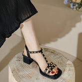 Newbella Square-toe Studed Sandals Newgew