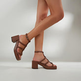 Newbella Chunky Heeled Gladiator Sandals Newgew