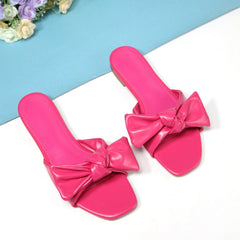 Bow Decor Slide Sandals Newgew