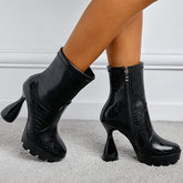 Platform Heeled Boots Newgew