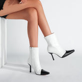 Pointed-Toe Kitten Heel Boots Newgew