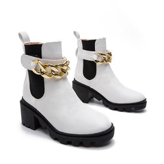 British style chunky heel Boots Newgew