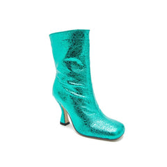 Reflective Foil Heeled Boots Newgew