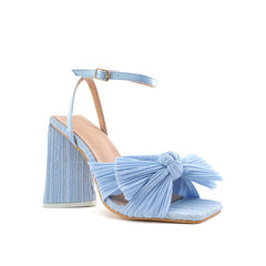 Bow Decor Heeled Sandals Newgew