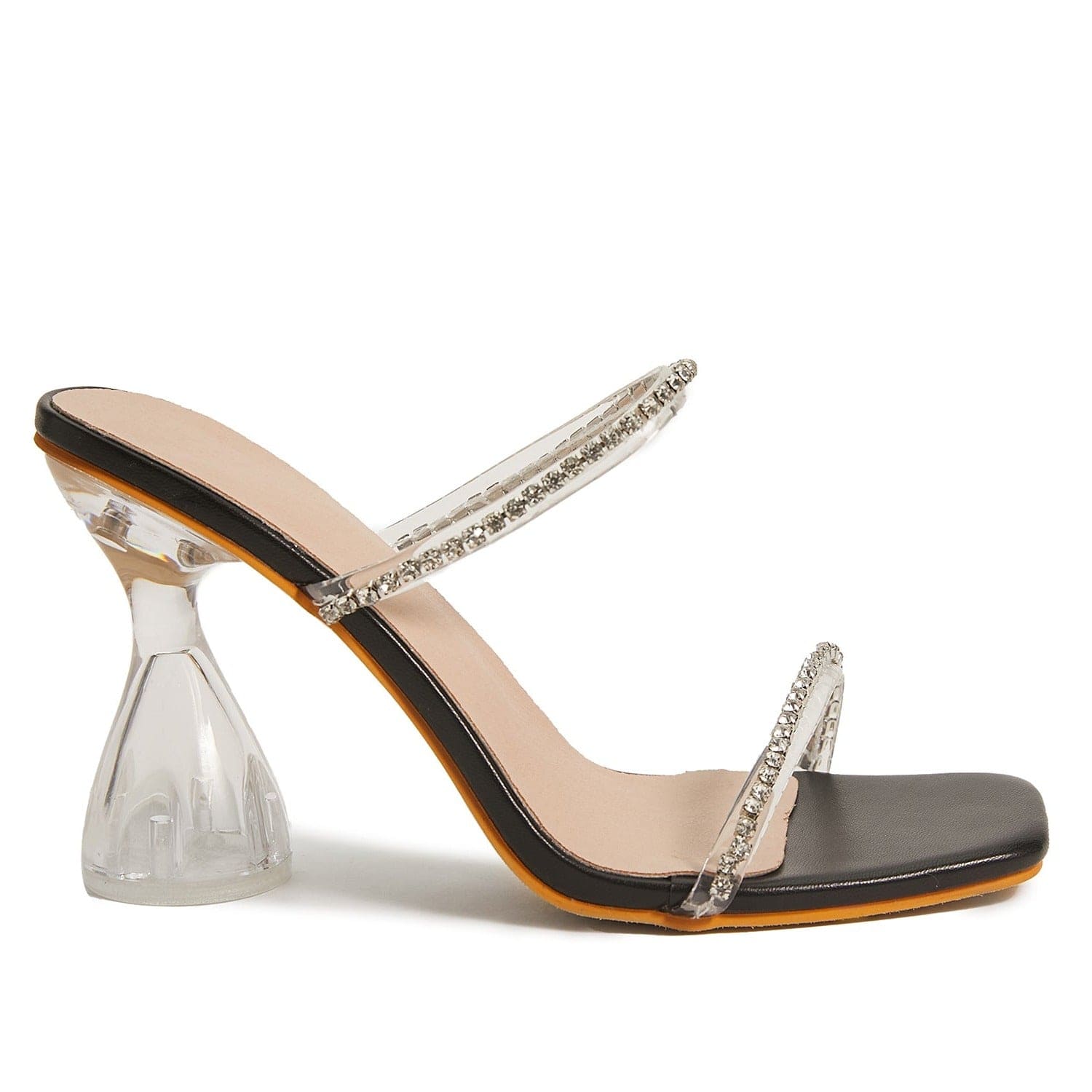 Rhinestone Decor Heeled Sandals Newgew