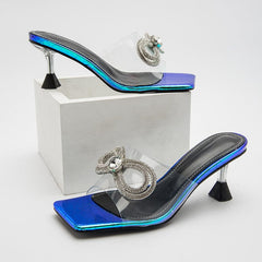 Square-toe Kitten Heel Sandals Newgew