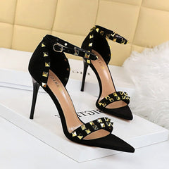 Studded Heel Sandals Newgew