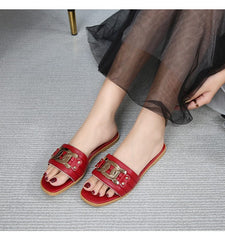 Buckle Decor Flat Sandals Newgew