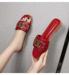 Buckle Decor Flat Sandals Newgew
