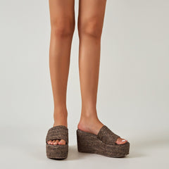 Woven Wedge Sandals Newgew