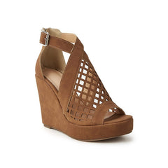 Peep Toe Wedge Heel Sandals Newgew