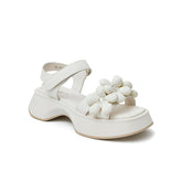 Flower Decor Wedge Sandals Newgew